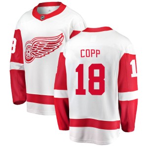 Detroit Red Wings Andrew Copp Official White Fanatics Branded Breakaway Adult Away NHL Hockey Jersey