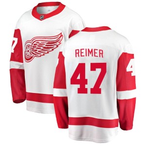 Detroit Red Wings James Reimer Official White Fanatics Branded Breakaway Adult Away NHL Hockey Jersey