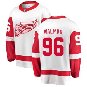 Detroit Red Wings Jake Walman Official White Fanatics Branded Breakaway Adult Away NHL Hockey Jersey