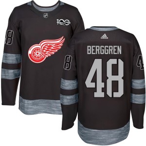 Detroit Red Wings Jonatan Berggren Official Black Authentic Adult 1917-2017 100th Anniversary NHL Hockey Jersey