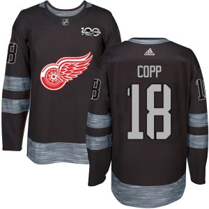 Detroit Red Wings Andrew Copp Official Black Authentic Adult 1917-2017 100th Anniversary NHL Hockey Jersey