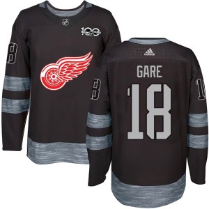 Detroit Red Wings Danny Gare Official Black Authentic Adult 1917-2017 100th Anniversary NHL Hockey Jersey