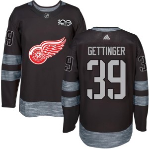 Detroit Red Wings Tim Gettinger Official Black Authentic Adult 1917-2017 100th Anniversary NHL Hockey Jersey