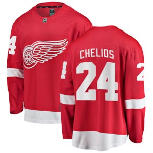 Detroit Red Wings Chris Chelios Official Red Fanatics Branded Breakaway Adult Home NHL Hockey Jersey