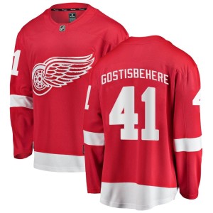 Detroit Red Wings Shayne Gostisbehere Official Red Fanatics Branded Breakaway Adult Home NHL Hockey Jersey