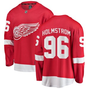 Detroit Red Wings Tomas Holmstrom Official Red Fanatics Branded Breakaway Adult Home NHL Hockey Jersey