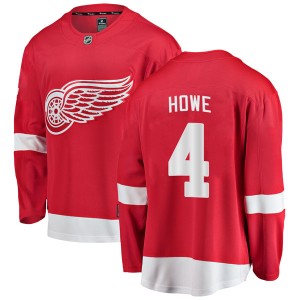 Detroit Red Wings Mark Howe Official Red Fanatics Branded Breakaway Adult Home NHL Hockey Jersey
