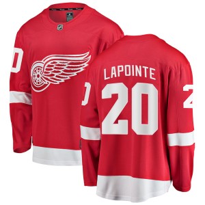Detroit Red Wings Martin Lapointe Official Red Fanatics Branded Breakaway Adult Home NHL Hockey Jersey