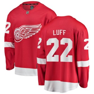 Detroit Red Wings Matt Luff Official Red Fanatics Branded Breakaway Adult Home NHL Hockey Jersey