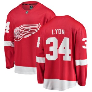Detroit Red Wings Alex Lyon Official Red Fanatics Branded Breakaway Adult Home NHL Hockey Jersey