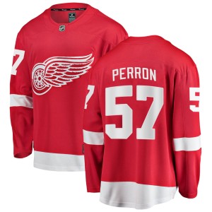 Detroit Red Wings David Perron Official Red Fanatics Branded Breakaway Adult Home NHL Hockey Jersey