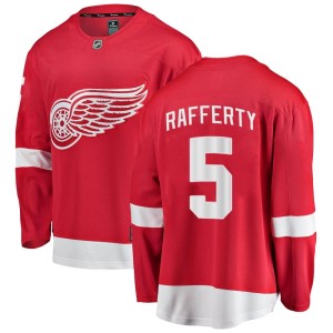 Detroit Red Wings Brogan Rafferty Official Red Fanatics Branded Breakaway Adult Home NHL Hockey Jersey