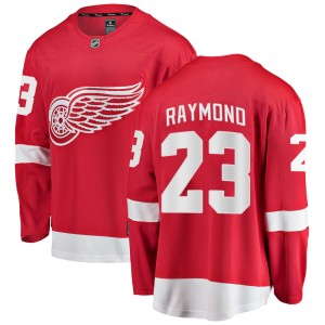 Detroit Red Wings Lucas Raymond Official Red Fanatics Branded Breakaway Adult Home NHL Hockey Jersey