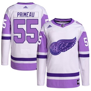 Detroit Red Wings Keith Primeau Official White/Purple Adidas Authentic Adult Hockey Fights Cancer Primegreen NHL Hockey Jersey