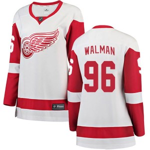 Detroit Red Wings Jake Walman Official White Fanatics Branded Breakaway Women's Away NHL Hockey Jersey