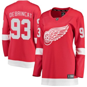 Detroit Red Wings Alex DeBrincat Official Red Fanatics Branded Breakaway Women's Home NHL Hockey Jersey