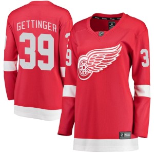 Detroit Red Wings Tim Gettinger Official Red Fanatics Branded Breakaway Women's Home NHL Hockey Jersey
