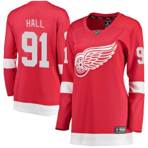 Detroit Red Wings Curtis Hall Official Red Fanatics Branded Breakaway Women's Home NHL Hockey Jersey