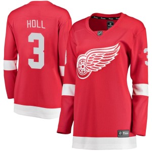 Detroit Red Wings Justin Holl Official Red Fanatics Branded Breakaway Women's Home NHL Hockey Jersey