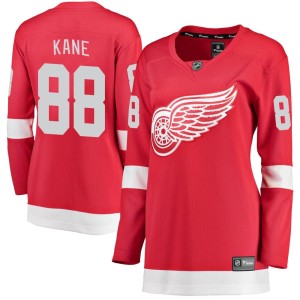 Detroit Red Wings Patrick Kane Official Red Fanatics Branded Breakaway Women's Home NHL Hockey Jersey