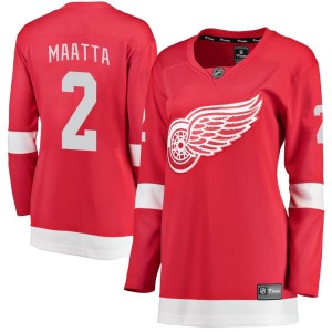 Detroit Red Wings Olli Maatta Official Red Fanatics Branded Breakaway Women's Home NHL Hockey Jersey