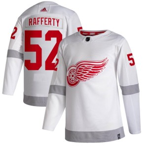 Detroit Red Wings Brogan Rafferty Official White Adidas Authentic Adult 2020/21 Reverse Retro NHL Hockey Jersey