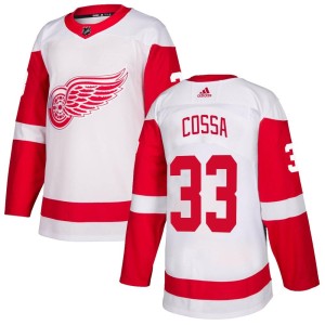 Detroit Red Wings Sebastian Cossa Official White Adidas Authentic Youth NHL Hockey Jersey