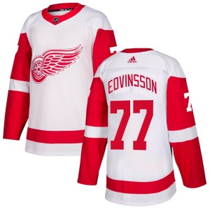 Detroit Red Wings Simon Edvinsson Official White Adidas Authentic Youth NHL Hockey Jersey