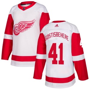 Detroit Red Wings Shayne Gostisbehere Official White Adidas Authentic Youth NHL Hockey Jersey