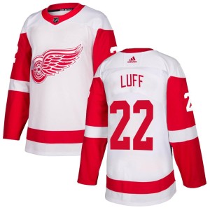 Detroit Red Wings Matt Luff Official White Adidas Authentic Youth NHL Hockey Jersey