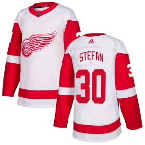 Detroit Red Wings Greg Stefan Official White Adidas Authentic Youth NHL Hockey Jersey