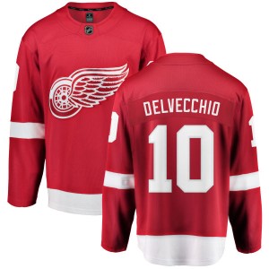 Detroit Red Wings Alex Delvecchio Official Red Fanatics Branded Breakaway Youth Home NHL Hockey Jersey