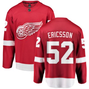 Detroit Red Wings Jonathan Ericsson Official Red Fanatics Branded Breakaway Adult Home NHL Hockey Jersey