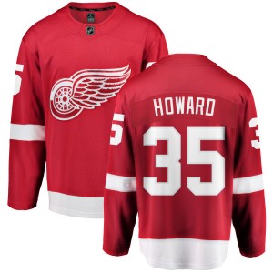 Detroit Red Wings Jimmy Howard Official Red Fanatics Branded Breakaway Adult Home NHL Hockey Jersey