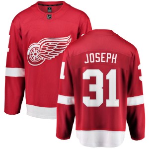 Detroit Red Wings Curtis Joseph Official Red Fanatics Branded Breakaway Youth Home NHL Hockey Jersey