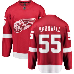 Detroit Red Wings Niklas Kronwall Official Red Fanatics Branded Breakaway Youth Home NHL Hockey Jersey