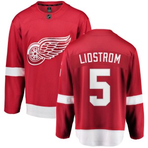 Detroit Red Wings Nicklas Lidstrom Official Red Fanatics Branded Breakaway Youth Home NHL Hockey Jersey