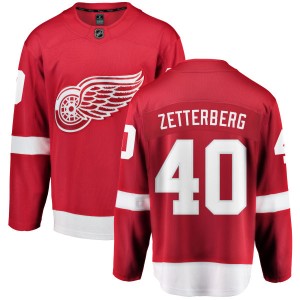 Detroit Red Wings Henrik Zetterberg Official Red Fanatics Branded Breakaway Adult Home NHL Hockey Jersey