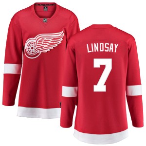 Detroit Red Wings Ted Lindsay Official Red Fanatics Branded Breakaway Women's Home NHL Hockey Jersey