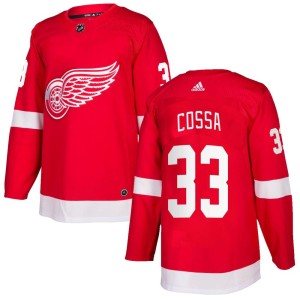 Detroit Red Wings Sebastian Cossa Official Red Adidas Authentic Youth Home NHL Hockey Jersey