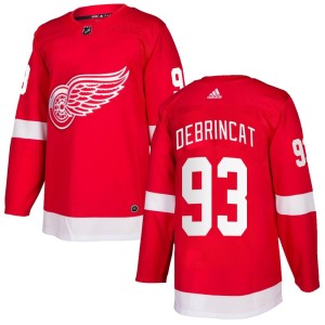 Detroit Red Wings Alex DeBrincat Official Red Adidas Authentic Youth Home NHL Hockey Jersey