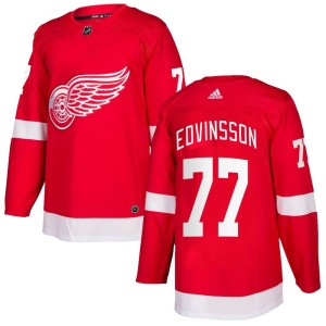 Detroit Red Wings Simon Edvinsson Official Red Adidas Authentic Youth Home NHL Hockey Jersey