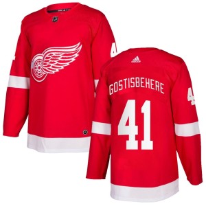 Detroit Red Wings Shayne Gostisbehere Official Red Adidas Authentic Youth Home NHL Hockey Jersey