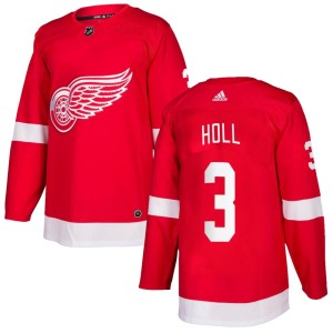Detroit Red Wings Justin Holl Official Red Adidas Authentic Youth Home NHL Hockey Jersey
