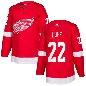 Detroit Red Wings Matt Luff Official Red Adidas Authentic Youth Home NHL Hockey Jersey