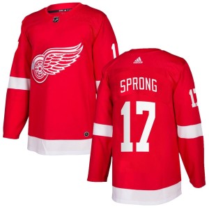 Detroit Red Wings Daniel Sprong Official Red Adidas Authentic Youth Home NHL Hockey Jersey