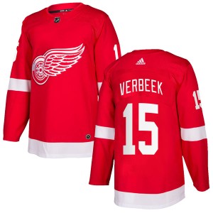 Detroit Red Wings Pat Verbeek Official Red Adidas Authentic Youth Home NHL Hockey Jersey
