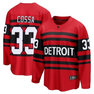Detroit Red Wings Sebastian Cossa Official Red Fanatics Branded Breakaway Youth Special Edition 2.0 NHL Hockey Jersey