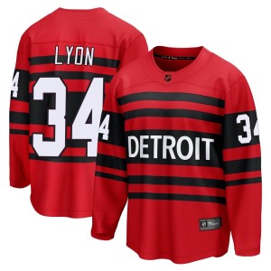 Detroit Red Wings Alex Lyon Official Red Fanatics Branded Breakaway Youth Special Edition 2.0 NHL Hockey Jersey
