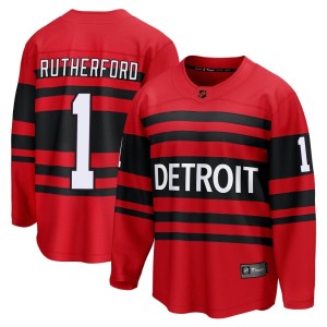 Detroit Red Wings Jim Rutherford Official Red Fanatics Branded Breakaway Youth Special Edition 2.0 NHL Hockey Jersey